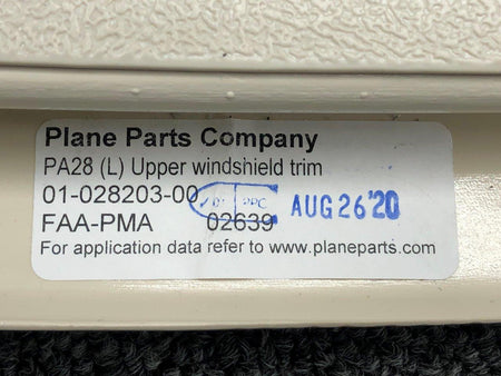 01-028203-00 Plane Parts Company Upper Windshield Trim LH BAS Part Sales | Airplane Parts