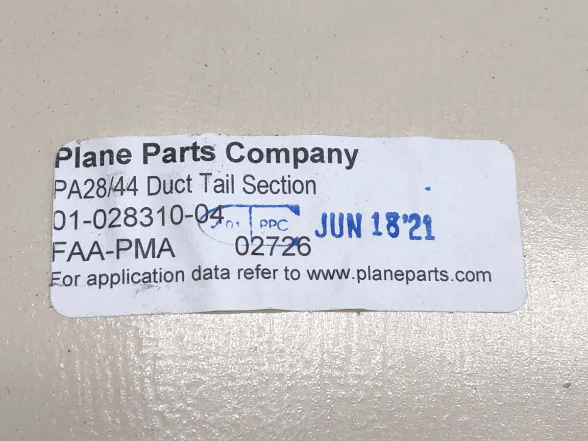Plane Parts Co 01-028310-04 Plane Parts Company Duct Tail Section