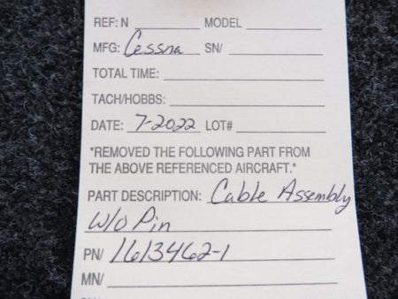 Cessna Aircraft Parts 1613462-1 Cessna Cable Assembly Minus Pin