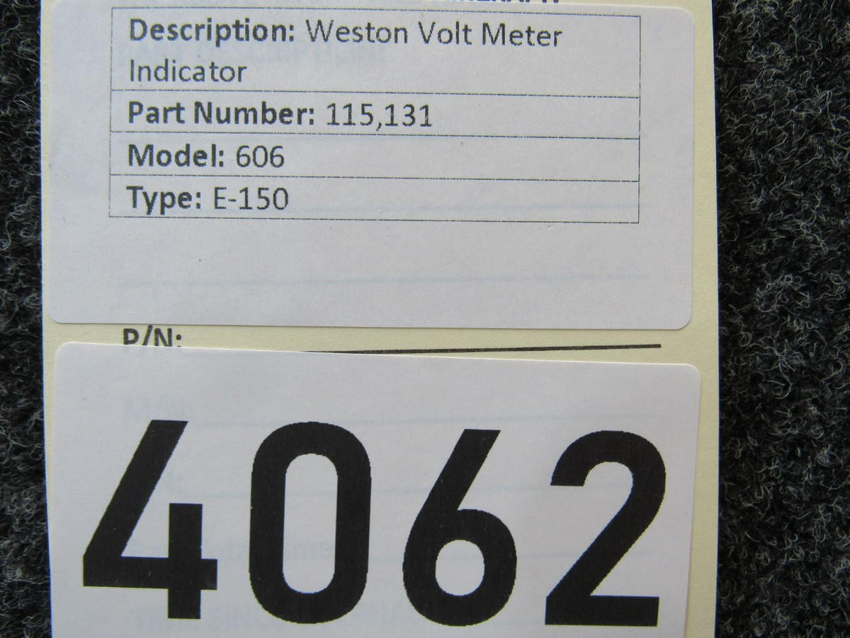 Weston 115,131 Weston 606 Volt Meter Indicator
