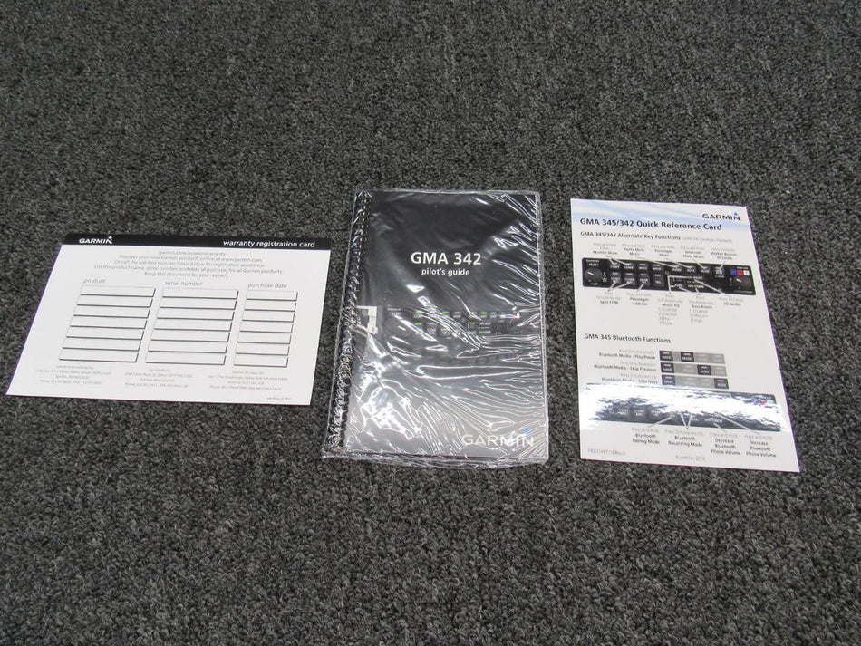 Garmin 190-01878-00 Rev C Garmin GMA-342 Pilots Guide 2016-2018 NEW OLD STOCK