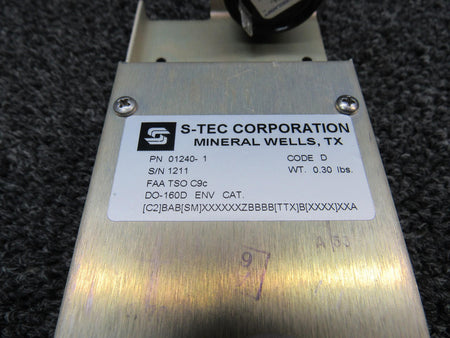 S-Tec 01240-1 / MW-09-550-Q S-Tec Trim Audio Alert Panel W/ Warning Horn