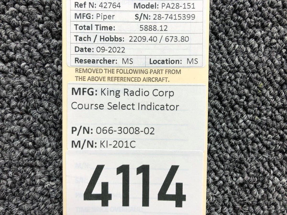 King Radio 066-3008-02 King Radio KI-201C Course Selector Indicator