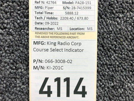 King Radio 066-3008-02 King Radio KI-201C Course Selector Indicator