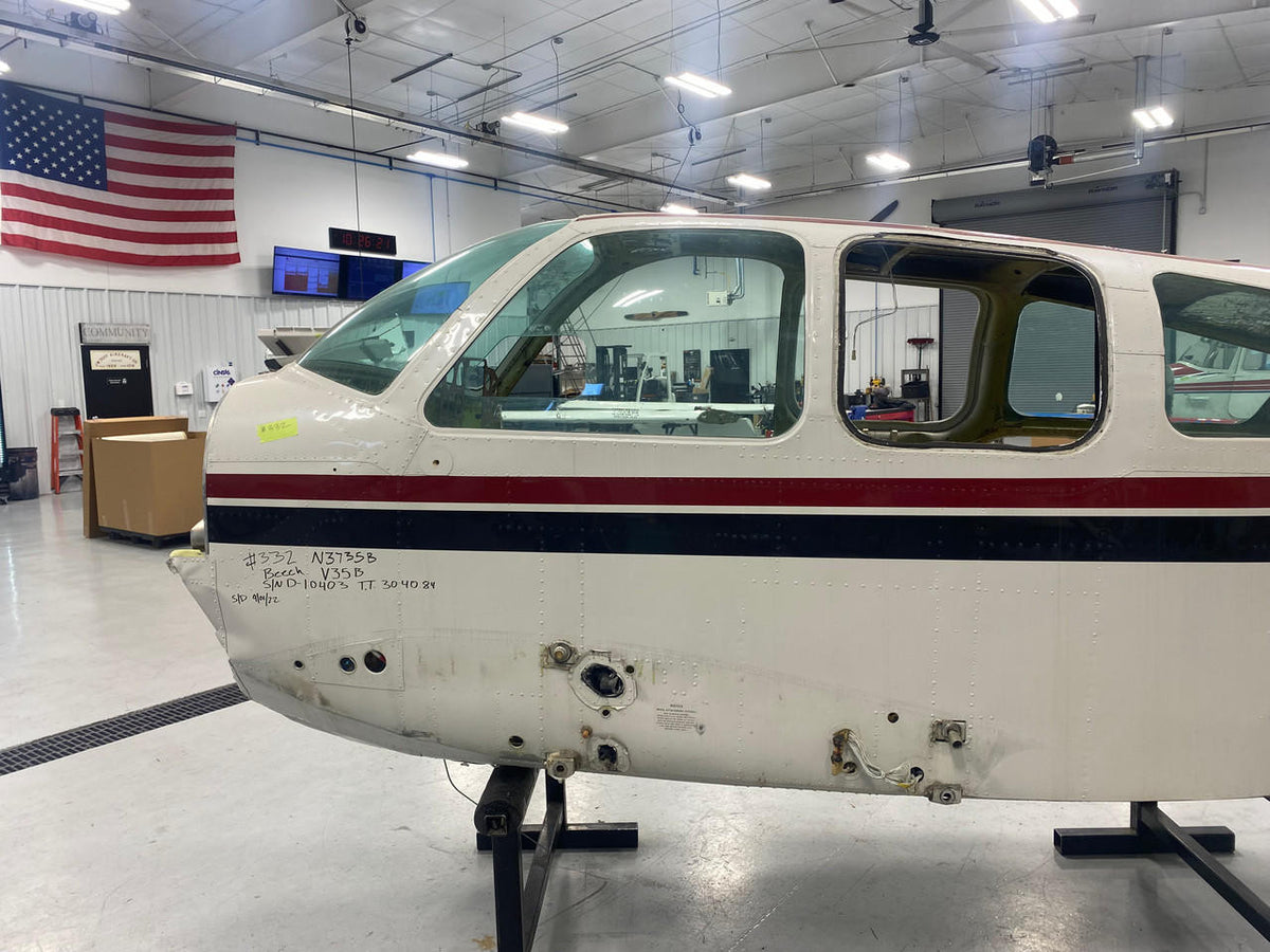 Beechcraft Parts Beech V35B Fuselage Assy W/ Airworthiness, Bill of Sale, Data Tag and Log Books
