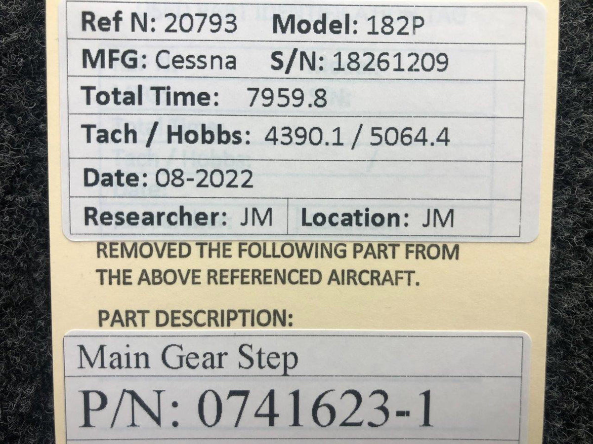 0741623-1 Cessna 182P Main Gear Step BAS Part Sales | Airplane Parts