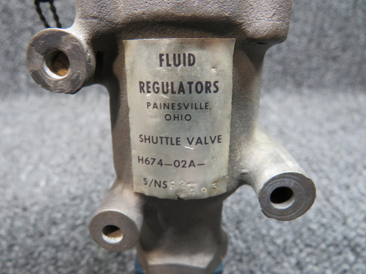 Cessna Aircraft Parts H674-02A-1 USE 301549-02A-1 Cessna T310R Fluid Regulator Shuttle Valve
