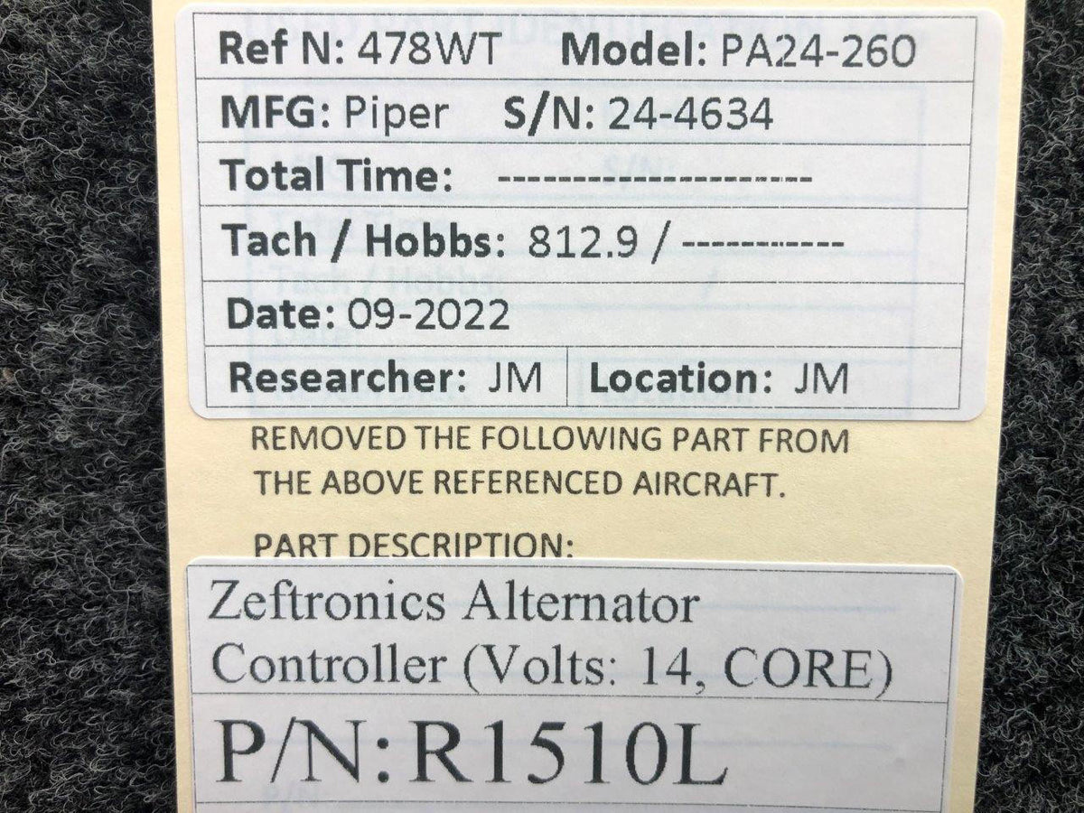 Zeftronics R1510L Zeftronics Alternator Controller Volts 14 CORE