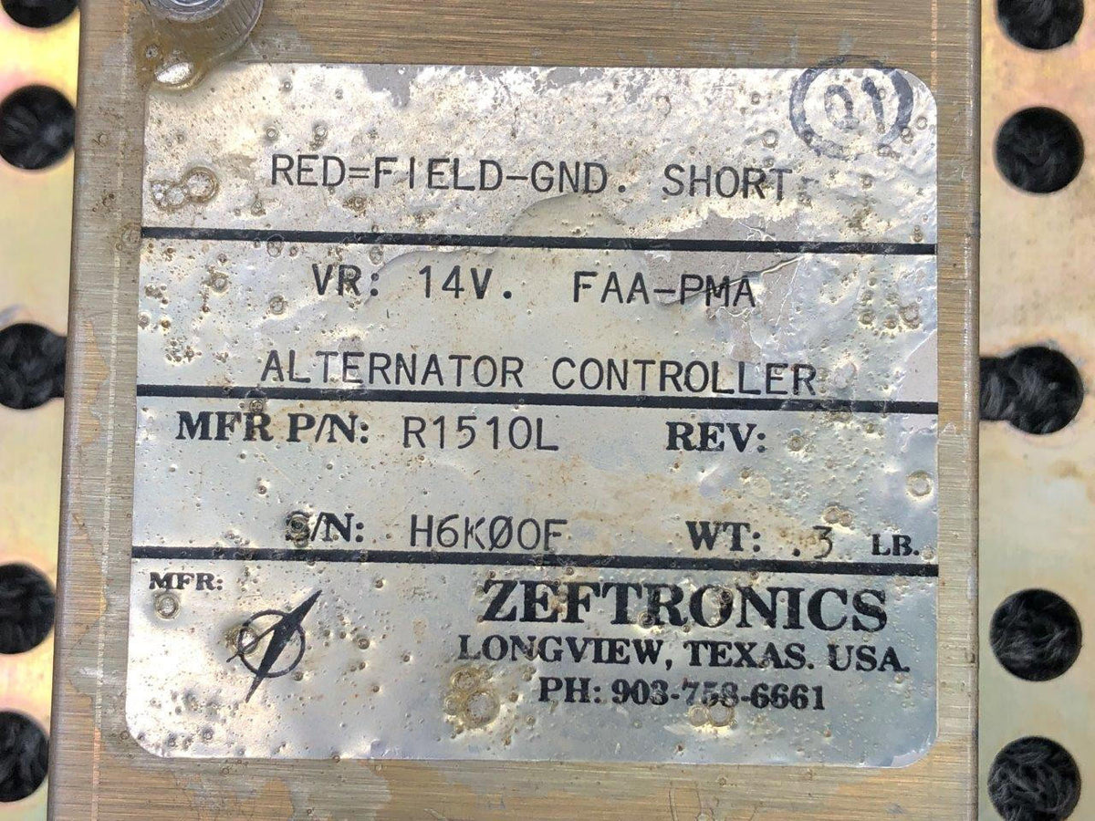 Zeftronics R1510L Zeftronics Alternator Controller Volts 14 CORE