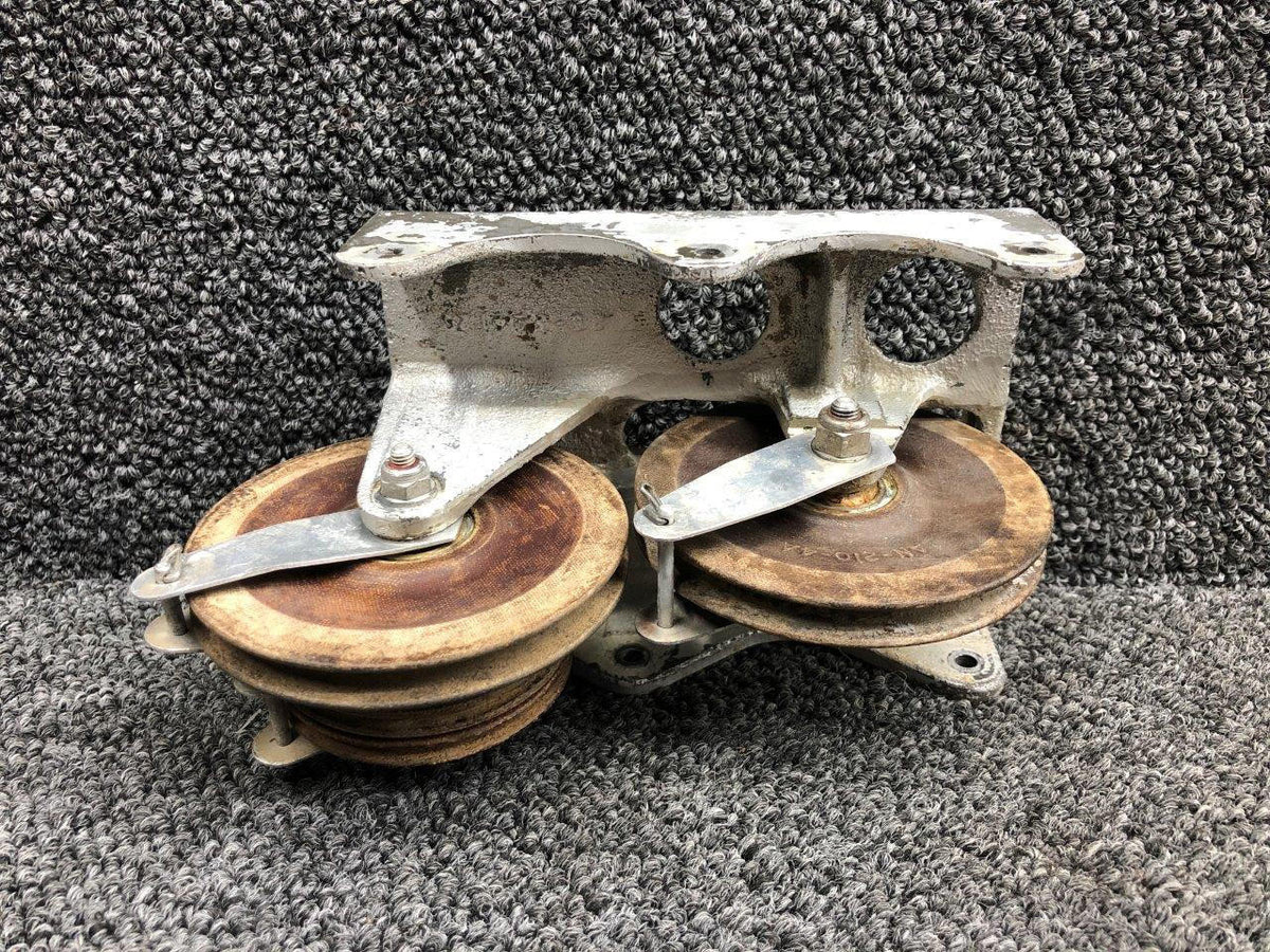 Beechcraft Parts 35-524126 Beechcraft 35 Forward Elevator Control Bracket W/ Pulleys