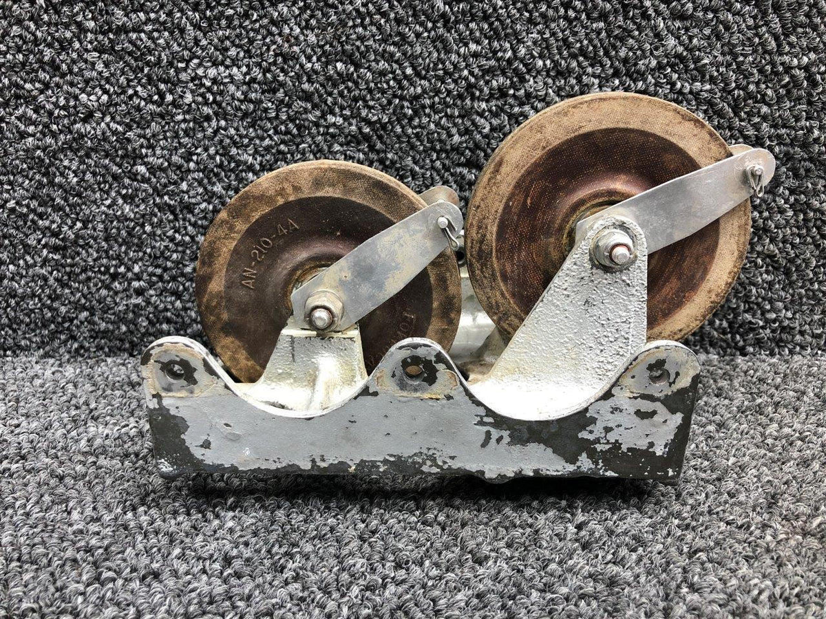 Beechcraft Parts 35-524126 Beechcraft 35 Forward Elevator Control Bracket W/ Pulleys