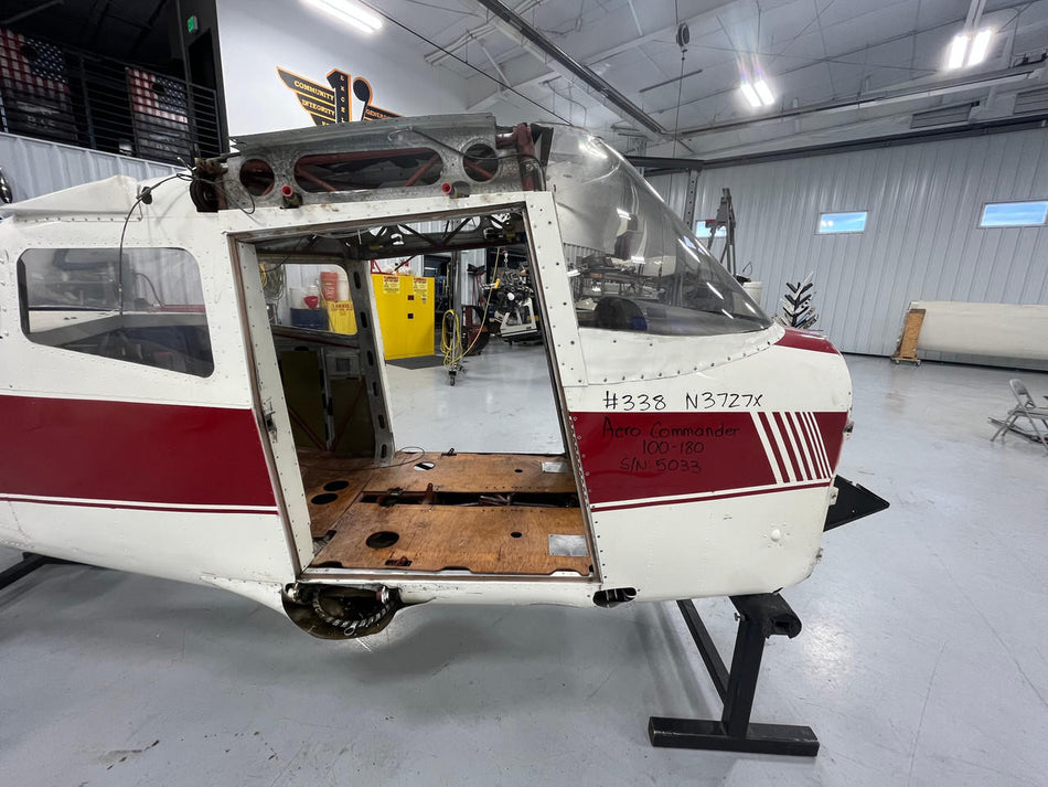 Aero Commander 100-180 Fuselage W/ Airworthiness, BOS, Data Tag and Log Books