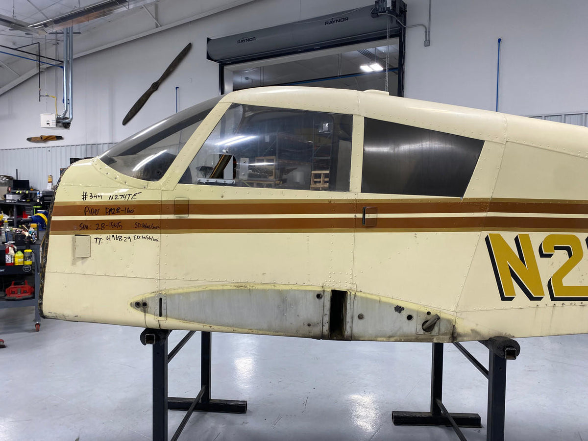 Piper Aircraft Parts Piper PA28-160 Fuselage W/ AW, BOS, Data Tag and Log Books FIREWALL 63284-002