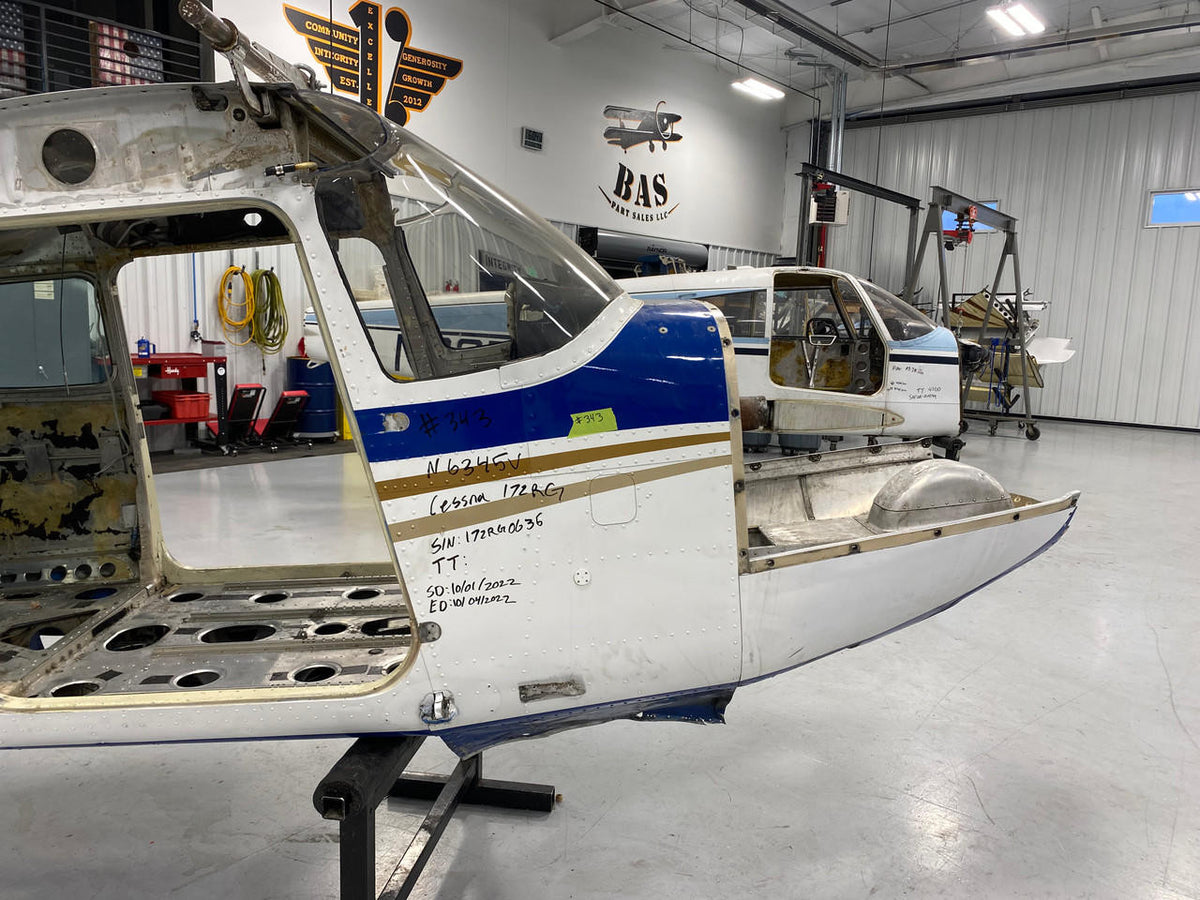 Cessna Aircraft Parts Cessna 172RG Fuselage W/ AW, BOS, Data Tag and Log Books FIREWALL 2453000-200