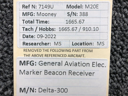 General Aviation Delta-300 Marker Beacon Receiver