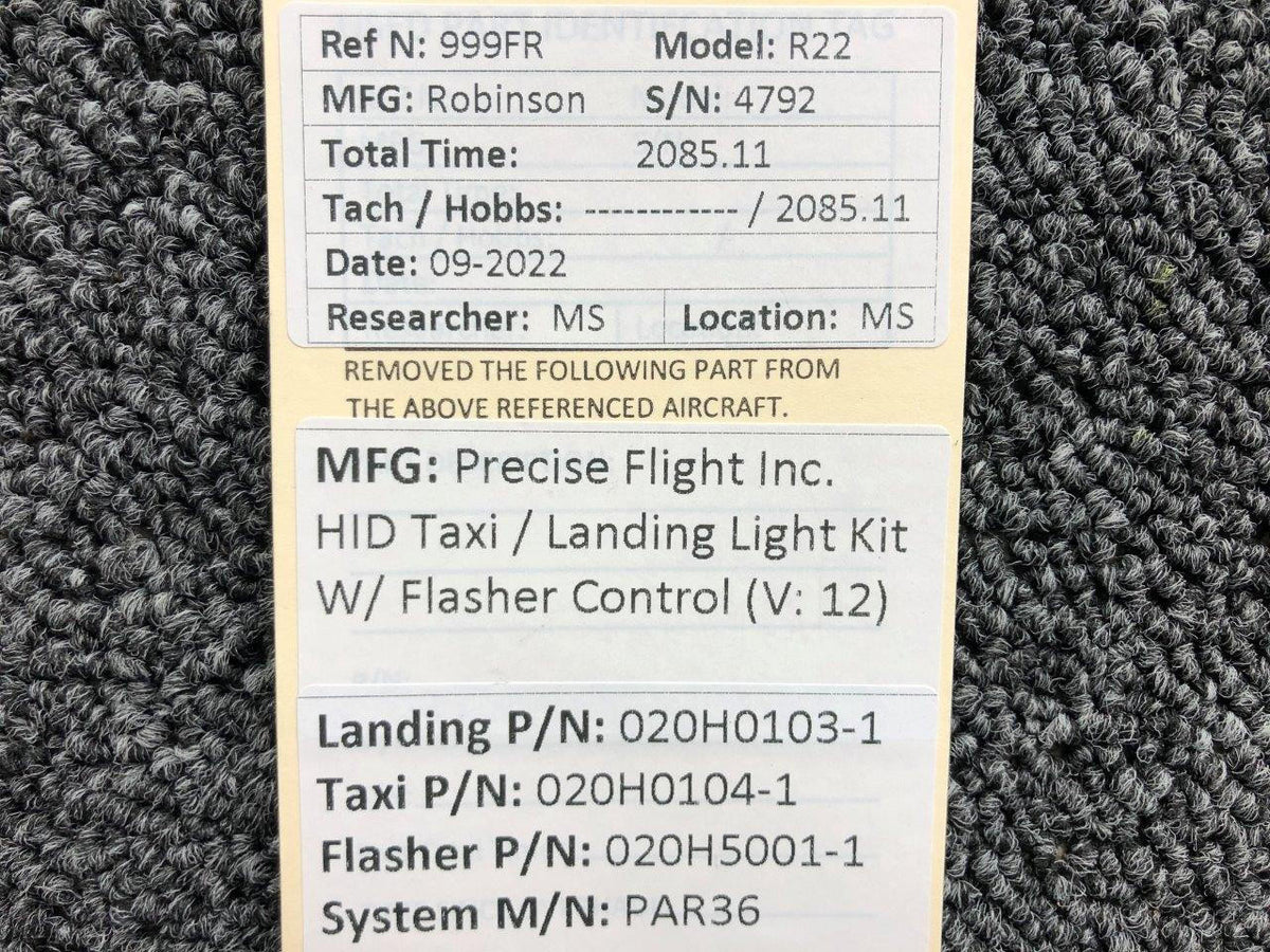 Precise Flight PAR36 Precise Flight HID Taxi - Landing Light Kit w Flasher Controllers 12V