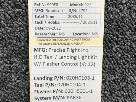 Precise Flight PAR36 Precise Flight HID Taxi - Landing Light Kit w Flasher Controllers 12V