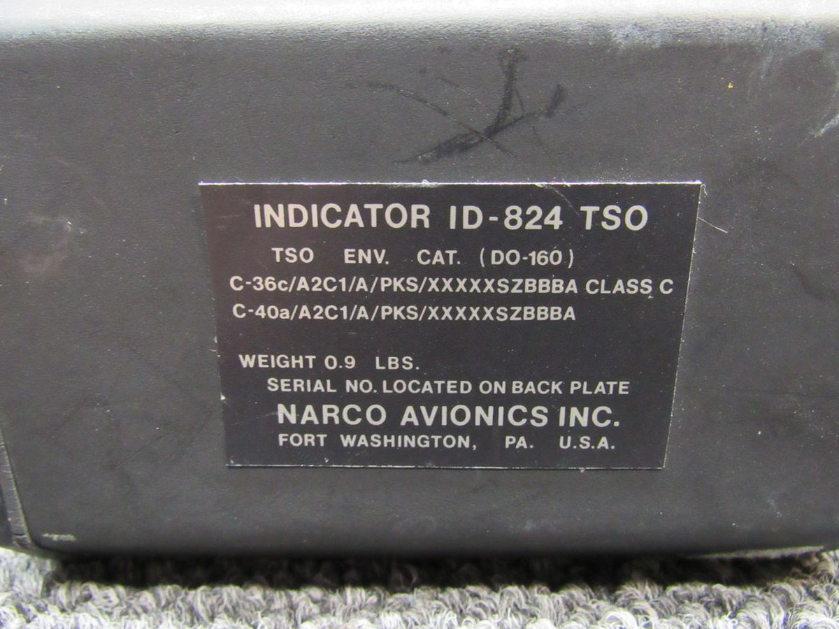 Narco ID-824 TSO VOR / LOC Converter Indicator (SA) BAS Part Sales | Airplane Parts