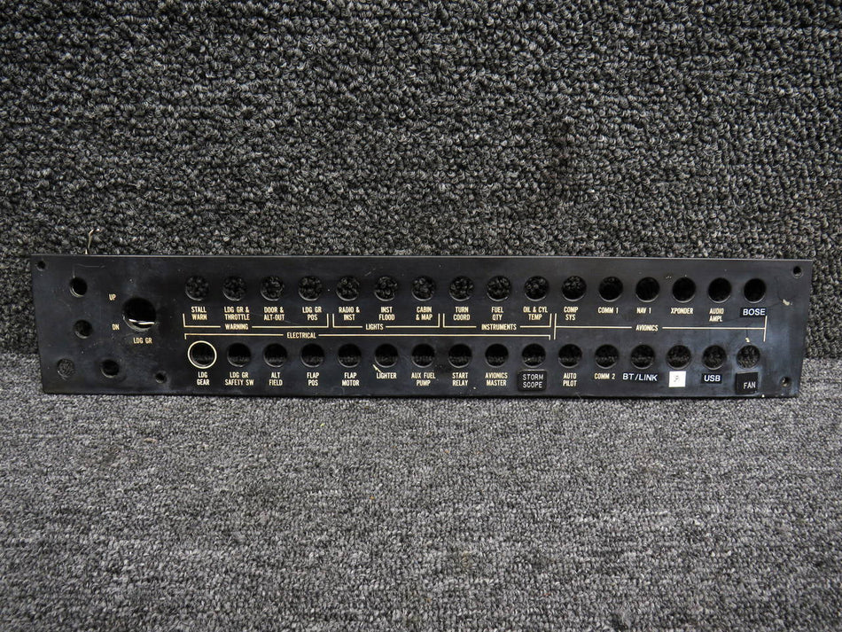 36-380019-1 Beech A36 Astronics Circuit Breaker Panel RH (Volts: 14, Lighted)