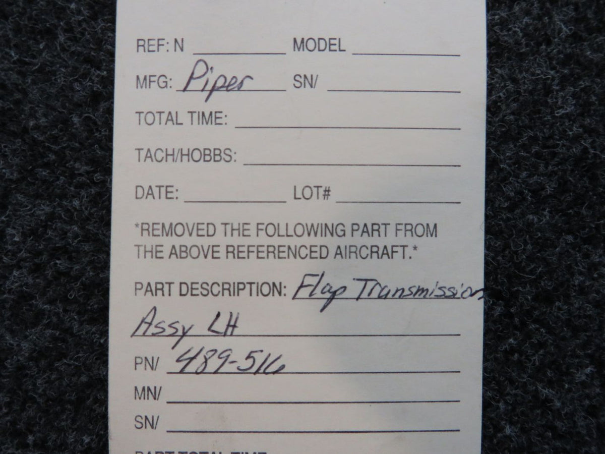 489-516 Piper Flap Transmission Assembly LH BAS Part Sales | Airplane Parts