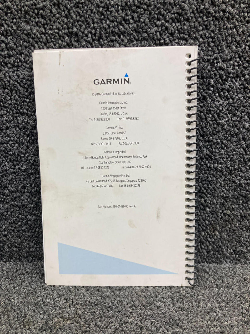 Garmin 190-01499-00 Garmin GTX 335-345 All-In-One ADS-B Transponder Pilot's Guide 2016