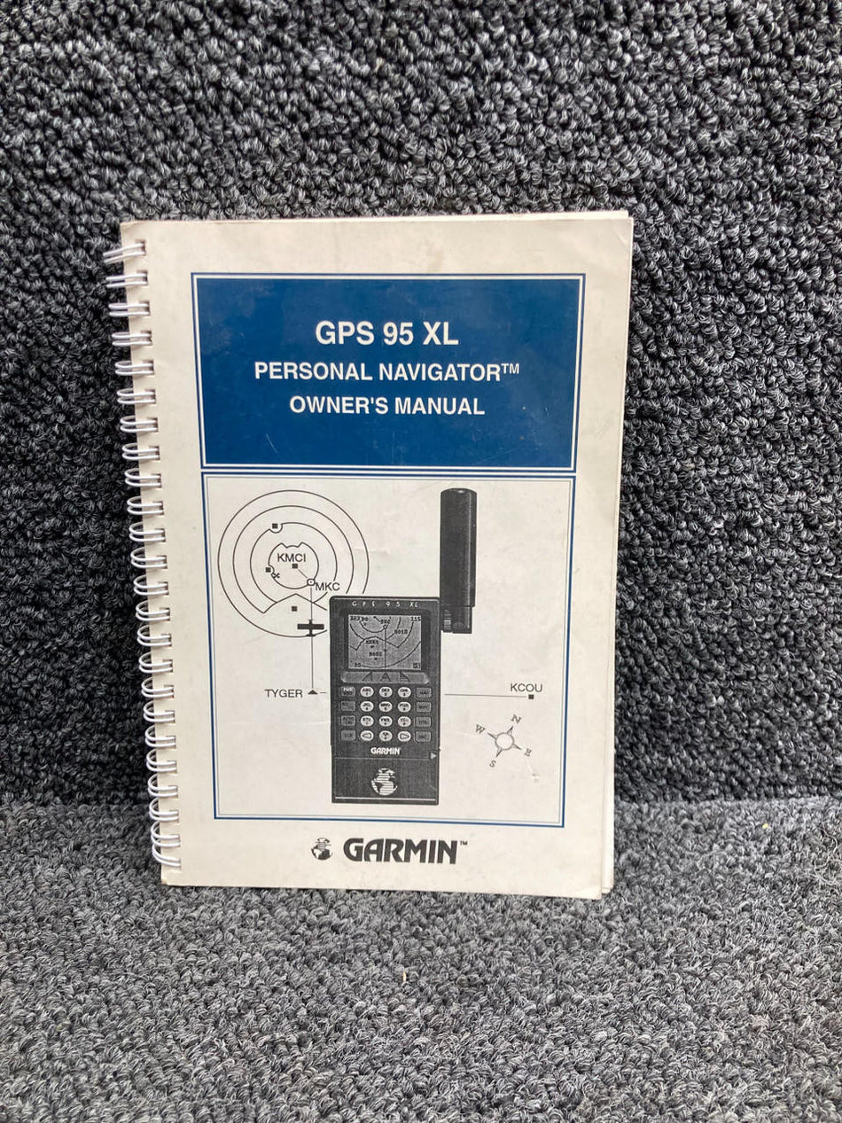 Garmin 190-00080-00 Garmin GPS95 XL Personal Navigator Owner's Manual (1994)