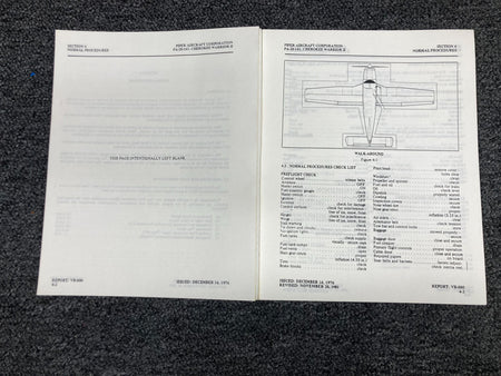 Piper Aircraft Parts 761-649 Piper Cherokee Warrior II Information Manual (1976)