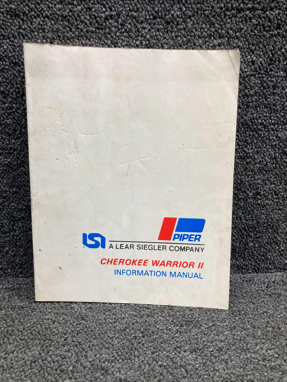 Piper Aircraft Parts 761-649 Piper Cherokee Warrior II Information Manual (1976)