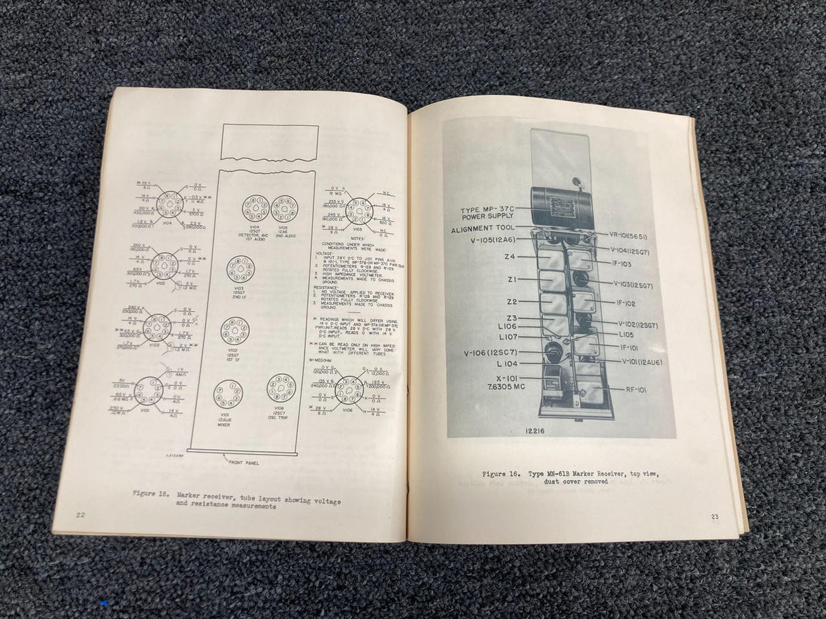 Bendix Airplane Parts & Equipment I.B. 689 Bendix Type MN-61B Marker Receiver Instruction Book