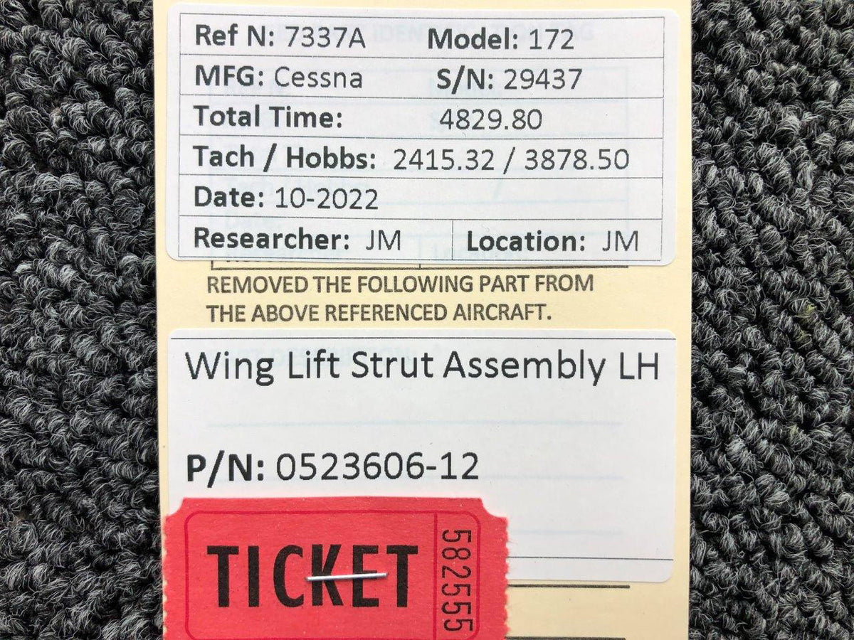Cessna Aircraft Parts 0523606-12  Cessna 172 Wing Strut Assembly LH