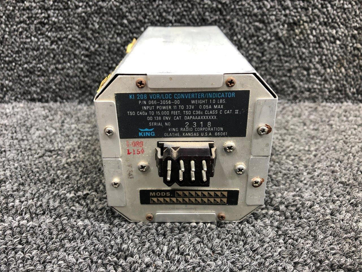 King Radio 066-3056-00 King Radio Corp KI-208 VOR / LOC Converter Indicator (CORE)