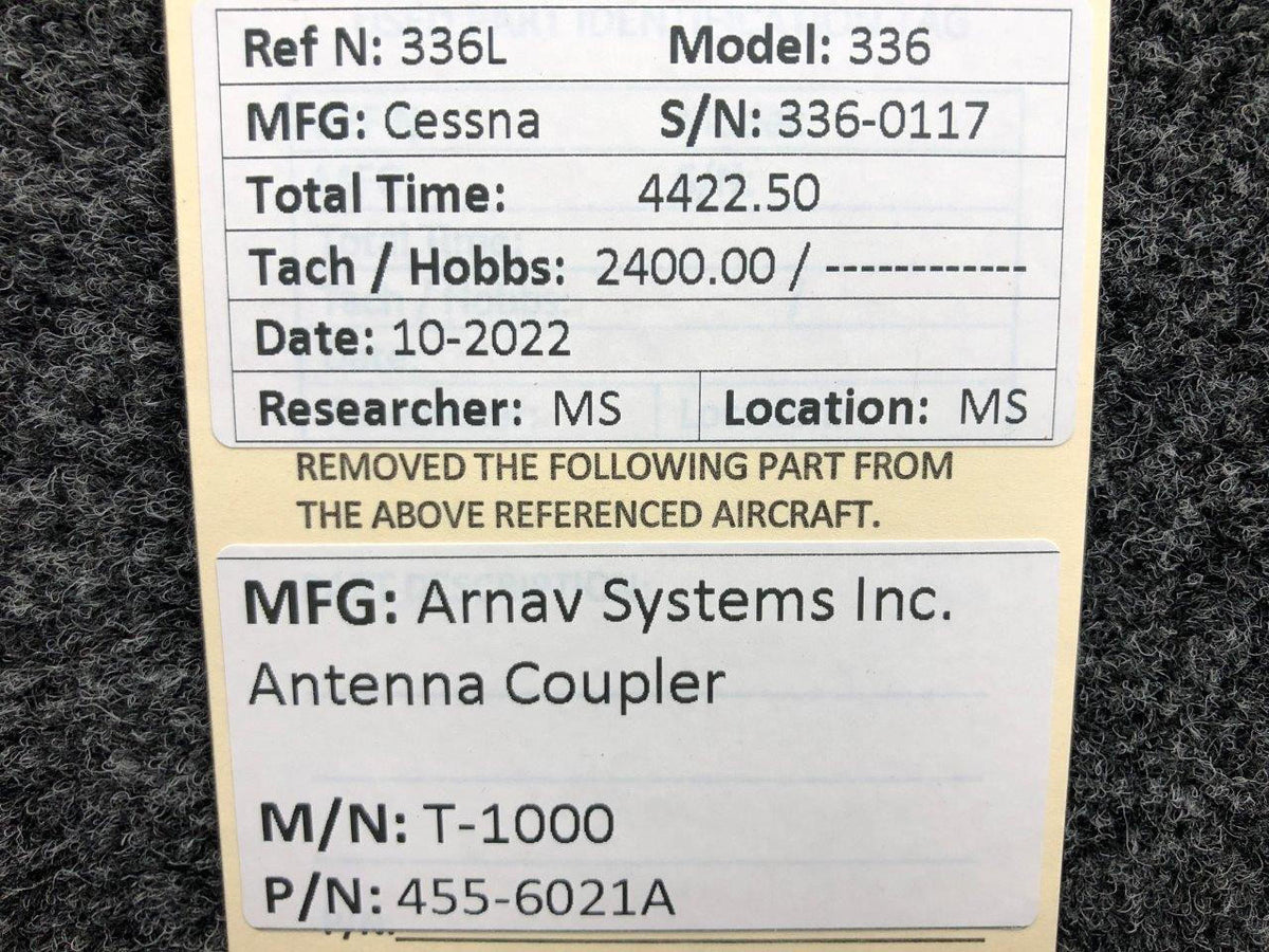 ARNAV 455-6021A Arnav Systems Inc. T-1000 Antenna Coupler