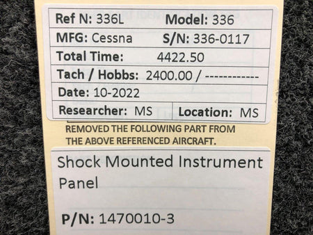 Cessna Aircraft Parts 1470010-3 Cessna 336 Shock Mount Instrument Panel