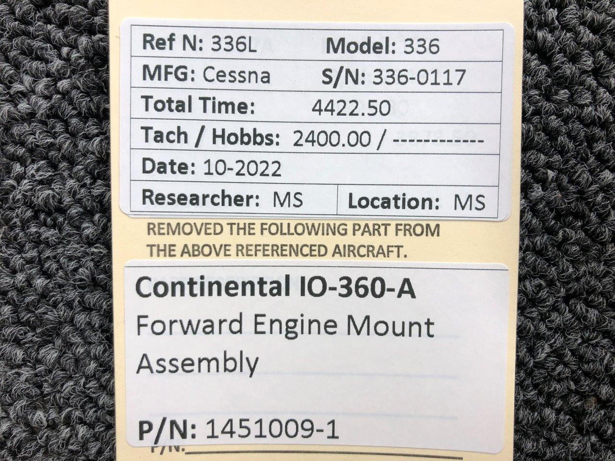 Continental Motors  1451009-1 Continental IO-360-A Forward Engine Mount Assembly