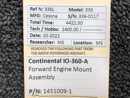 Continental Motors  1451009-1 Continental IO-360-A Forward Engine Mount Assembly