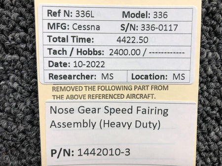 Cessna Aircraft Parts 1442010-3 Cessna 336 Nose Gear Speed Fairing Assembly (Heavy Duty)