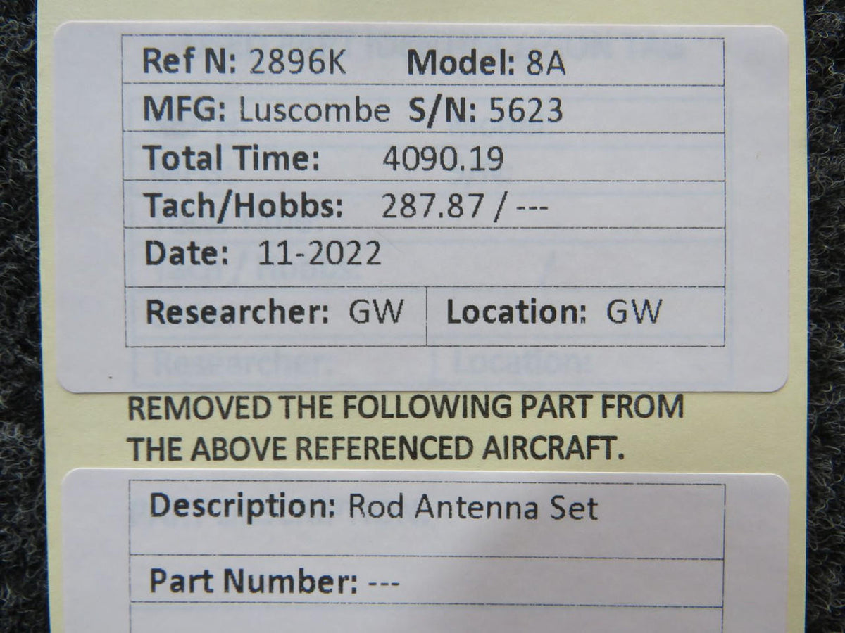 Luscombe 8A Rod Antenna Set