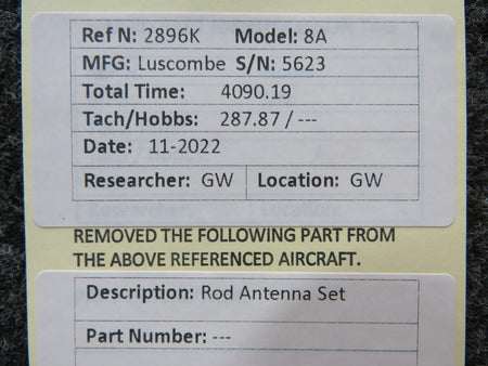 Luscombe 8A Rod Antenna Set