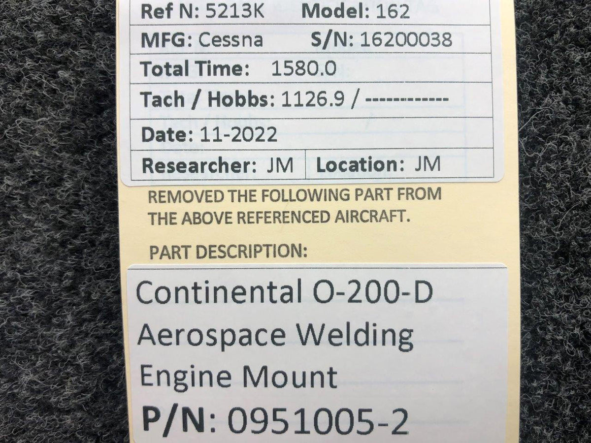 Aerospace 0951005-2 Continental O-200-D Aerospace Welding Engine Mount