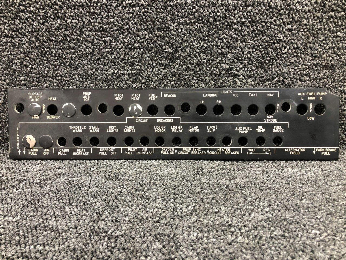 Beechcraft Parts 96-324201-19 Beechcraft 95-B55 Edgelite Circuit Breaker Panel
