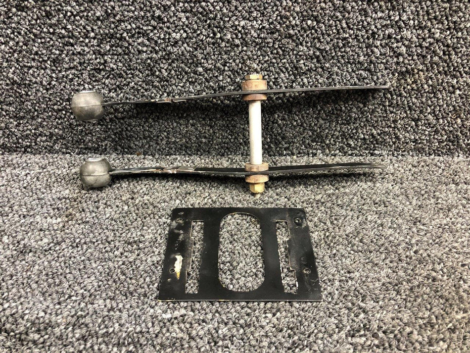Beechcraft Parts 96-324055-33 / 96-324055-163 Beech 95-B55 Cowl Flap Control Lever Set W/ Plate