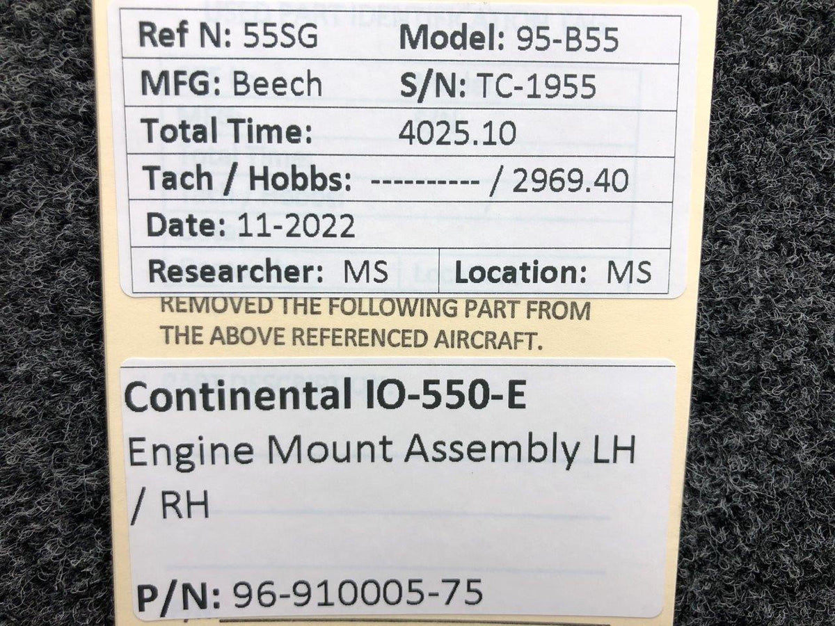 Continental Motors  96-910005-75 Continental IO-550-E Engine Mount Assembly LH / RH