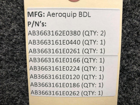 Aeroquip Continental IO-550-E Aeroquip BDL Engine Oil Line Set (LH Engine)