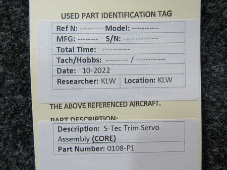 S-Tec  0108-P1 S-Tec Trim Servo Assembly (CORE)