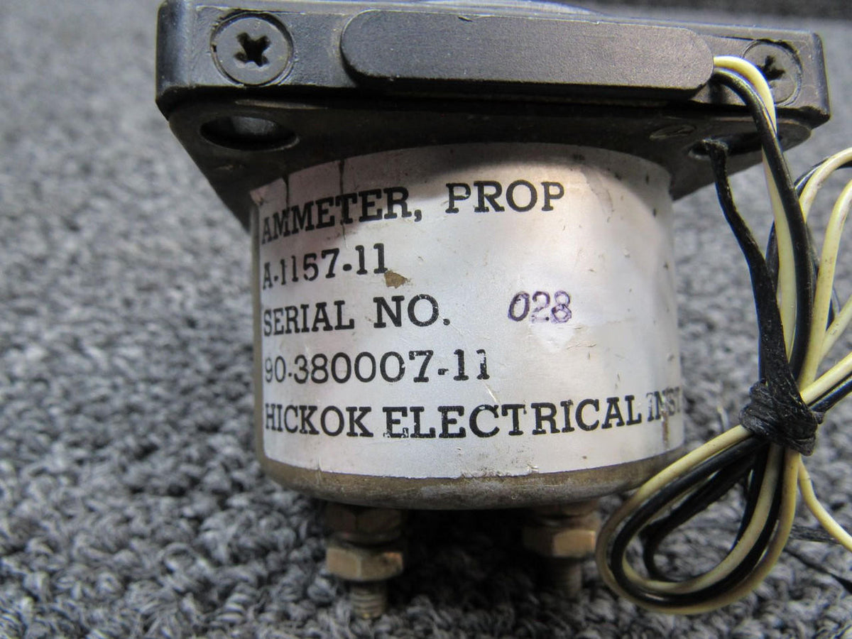Hickok A-1157-11 (ALT: 90-380007-11) Beechcraft Hickok Propeller Ammeter (CORE)
