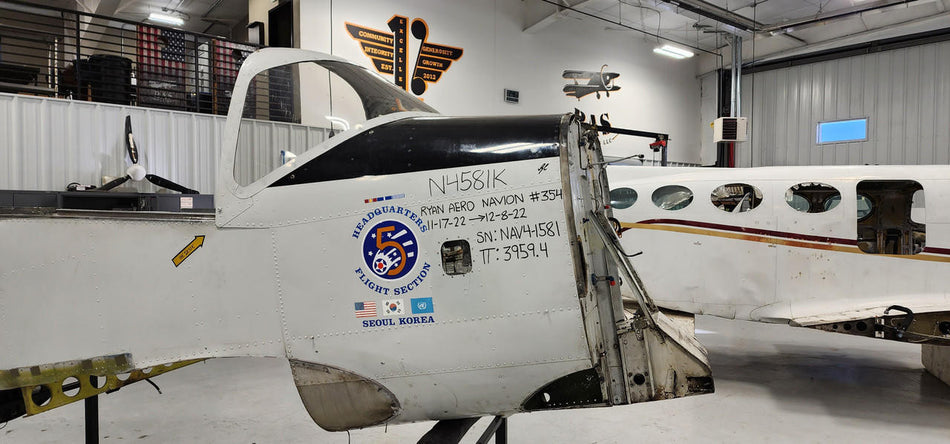 Navion Ryan Navion Fuselage W/ Paperwork, Log Books & Data Tag (Firewall: 145-31005-50)