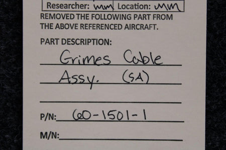 Grimes 60-1501-1 Grimes Cable Assembly (SA)
