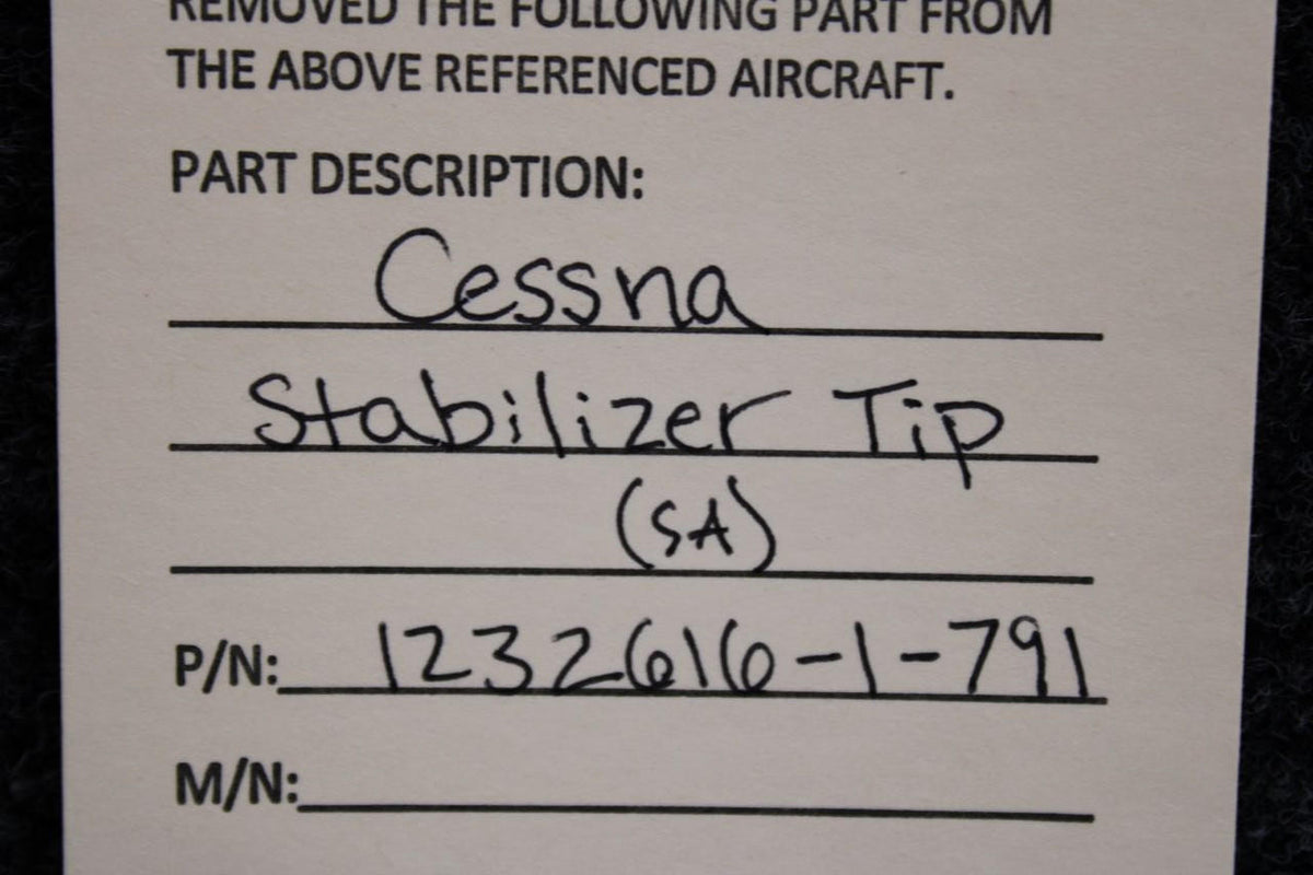 Cessna Aircraft Parts 1232616-1-791 Cessna Stabilizer Tip (SA)