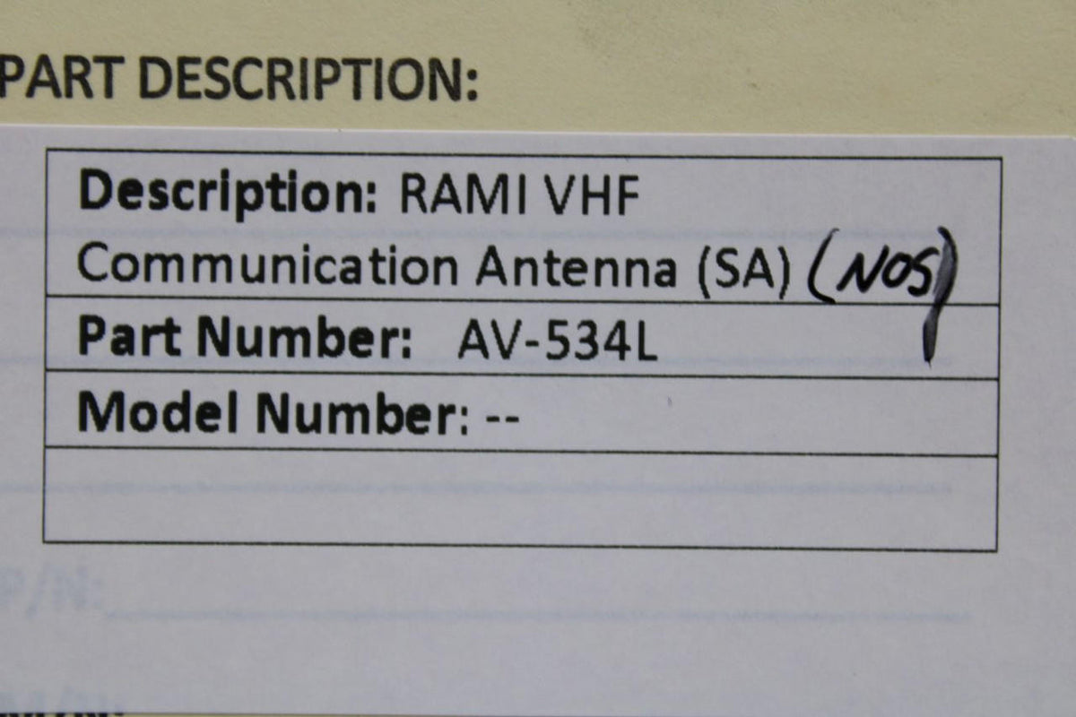 RAMI AV-534L RAMI VHF Communication Antenna (NEW OLD STOCK) (SA)