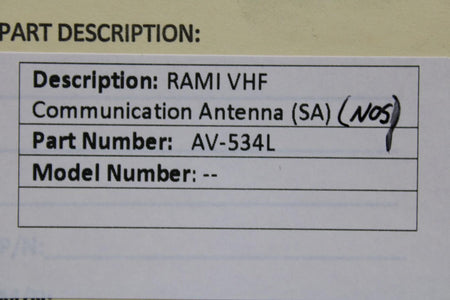 RAMI AV-534L RAMI VHF Communication Antenna (NEW OLD STOCK) (SA)